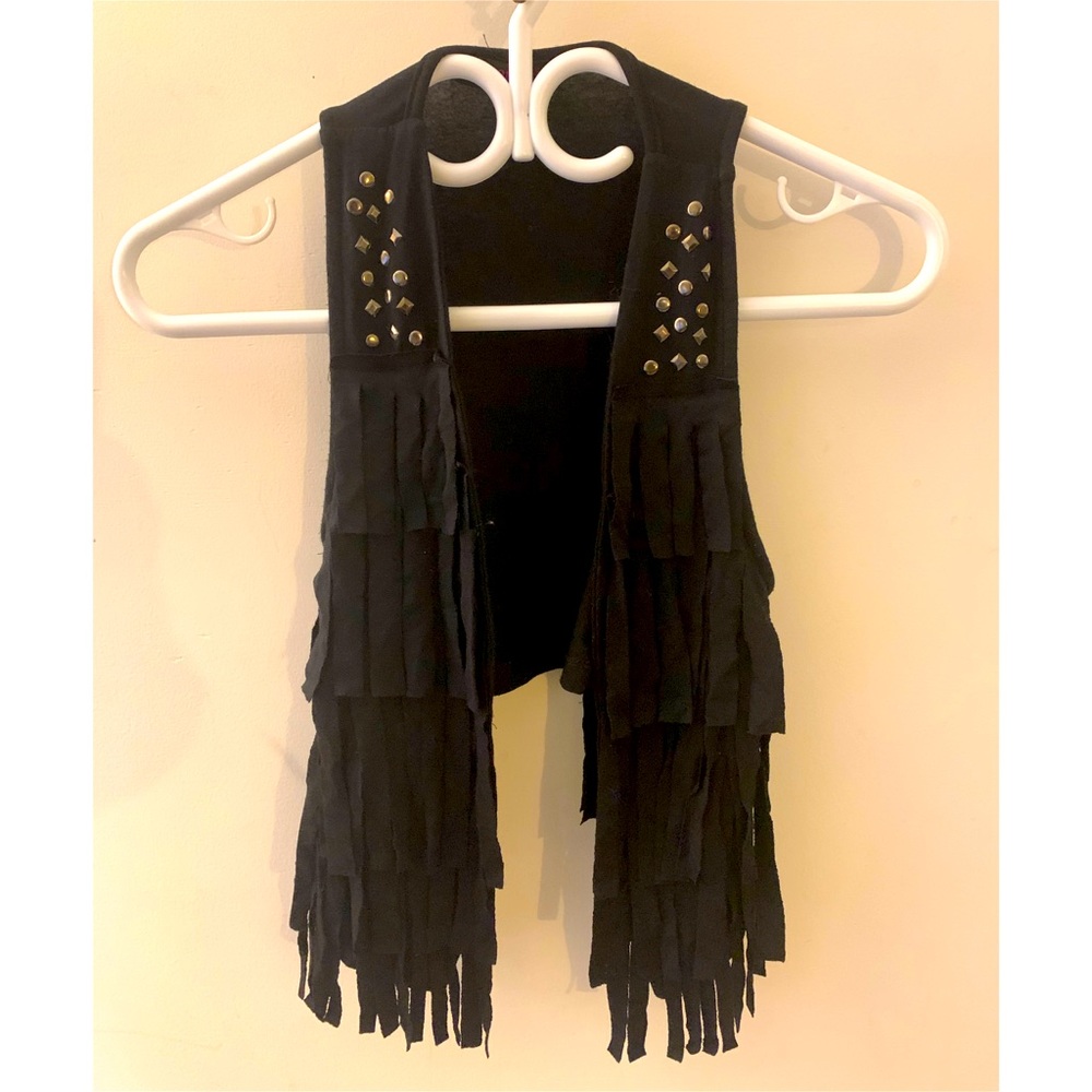 Crop sleeve less Cardigan